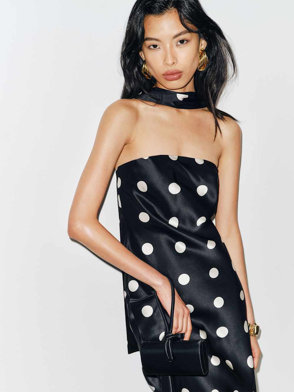 Reformation Oren Silk Dress - Moon Dot