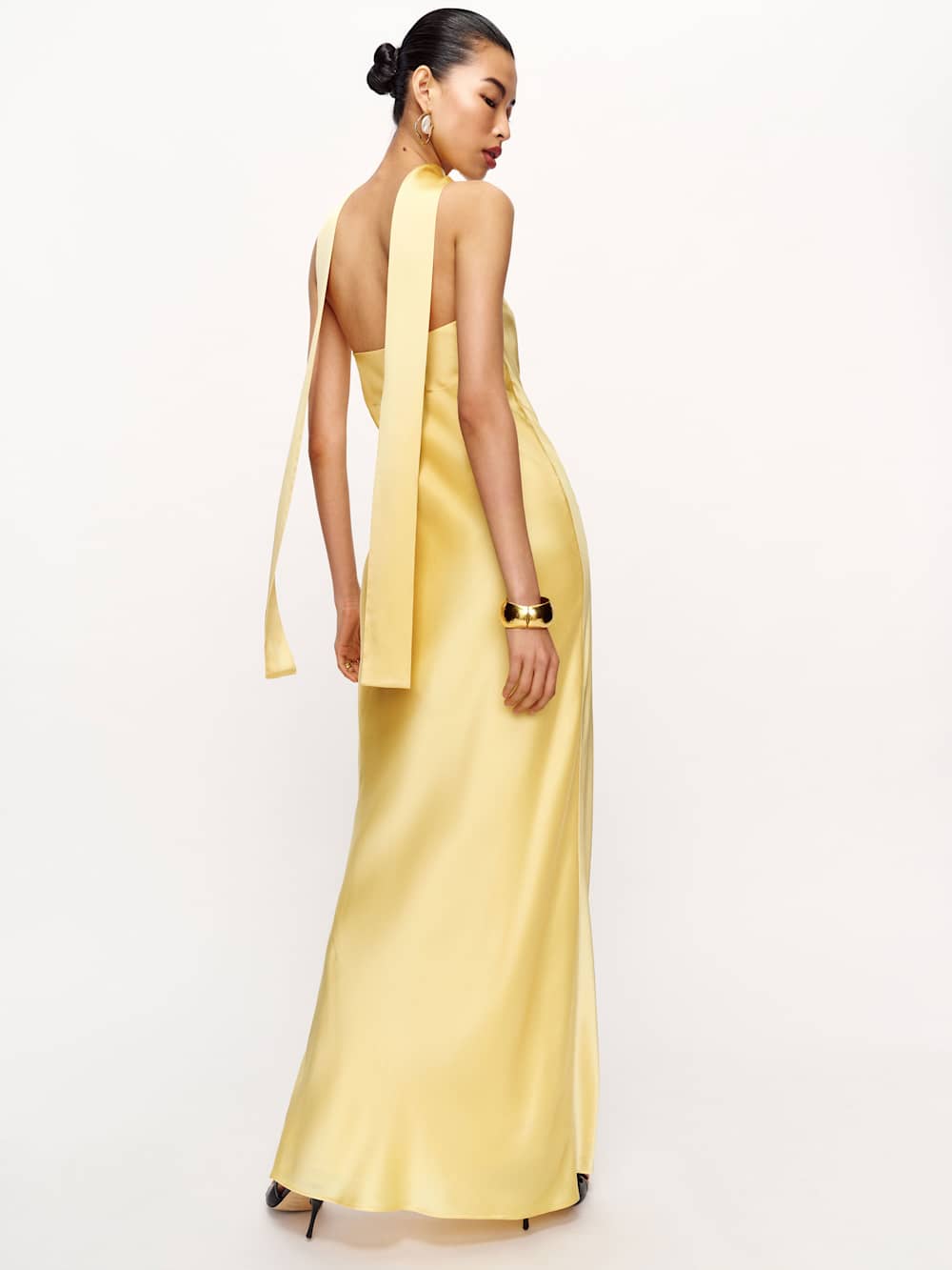Reformation Oren Silk Dress - Sunshine