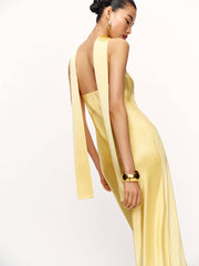 Reformation Oren Silk Dress - Sunshine