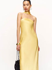 Reformation Oren Silk Dress - Sunshine