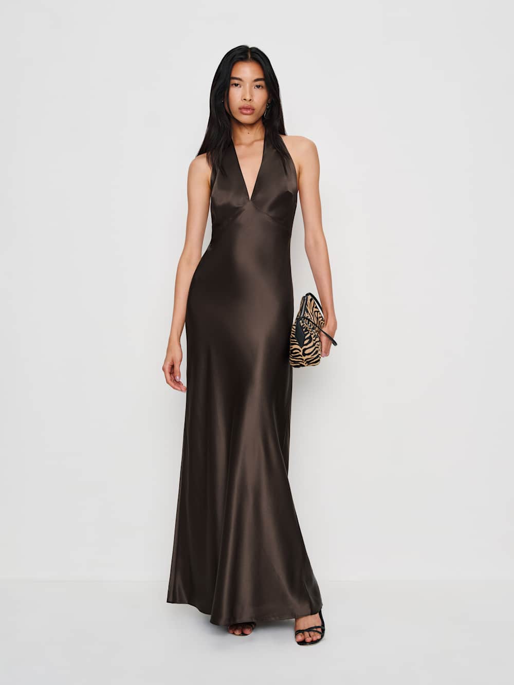 Reformation Daniela Silk Dress - Black Pearl