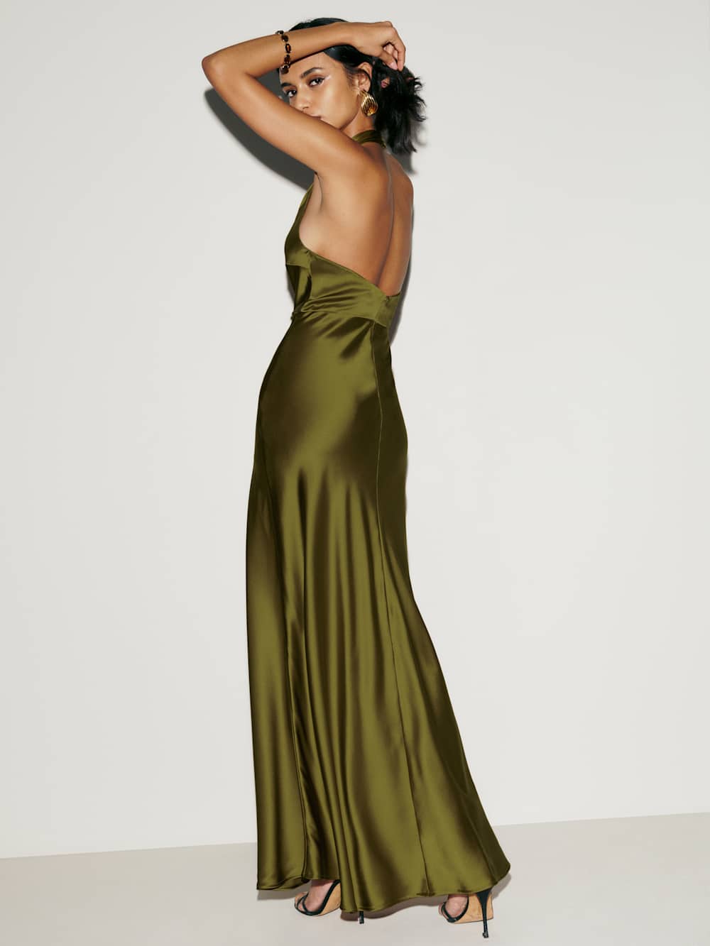 Reformation Daniela Silk Dress - Pear