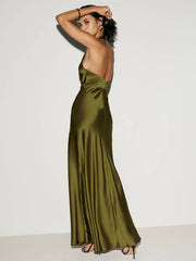 Reformation Daniela Silk Dress - Pear