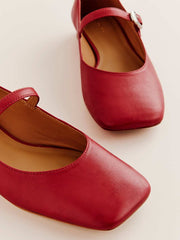 Reformation Melissa Mary Jane Flat - Scarlet