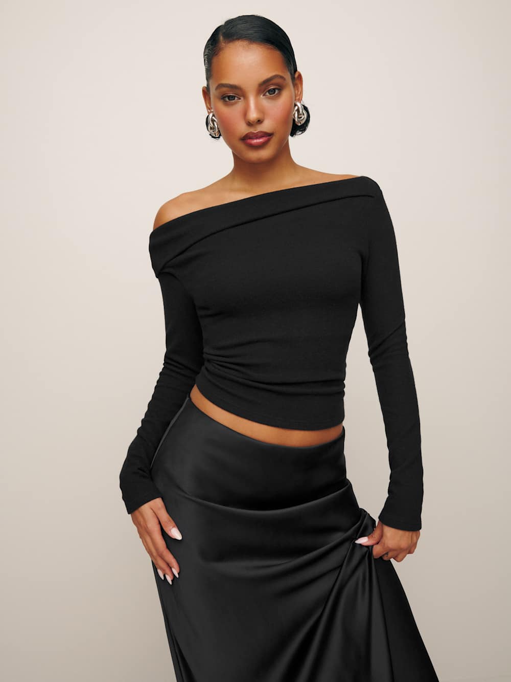 Reformation Elio Knit Top - Black