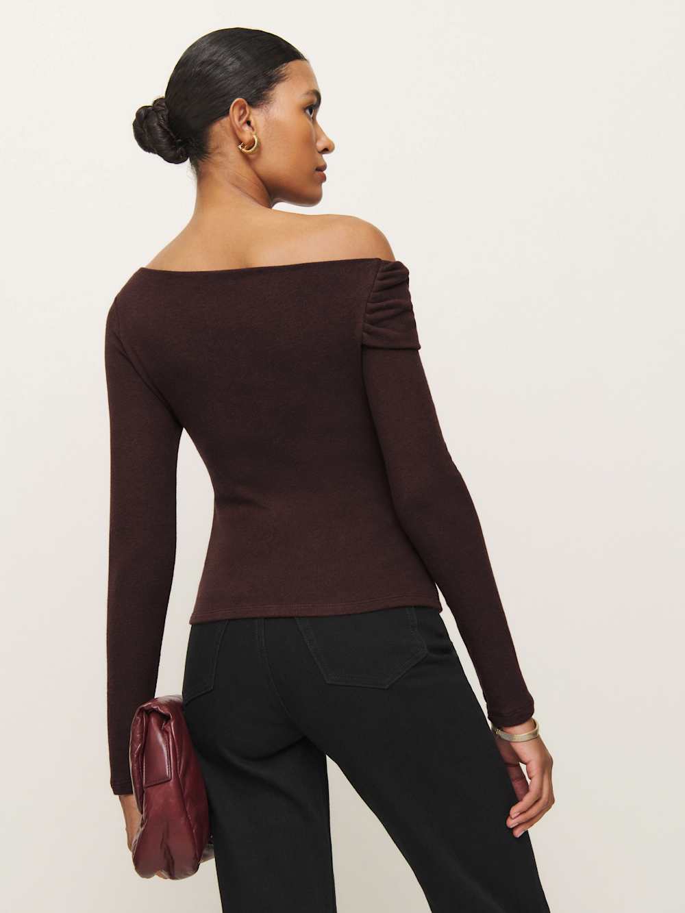 Reformation Elio Knit Top - Mole