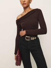 Reformation Elio Knit Top - Mole