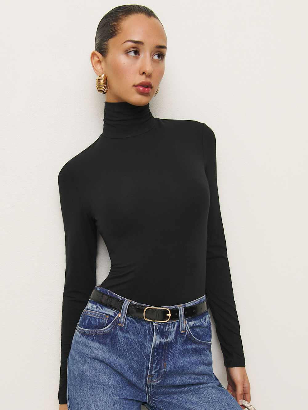 Reformation Cordelia Knit Bodysuit - Black