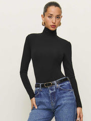 Reformation Cordelia Knit Bodysuit - Black