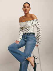 Reformation Niri Silk Top - Portofino