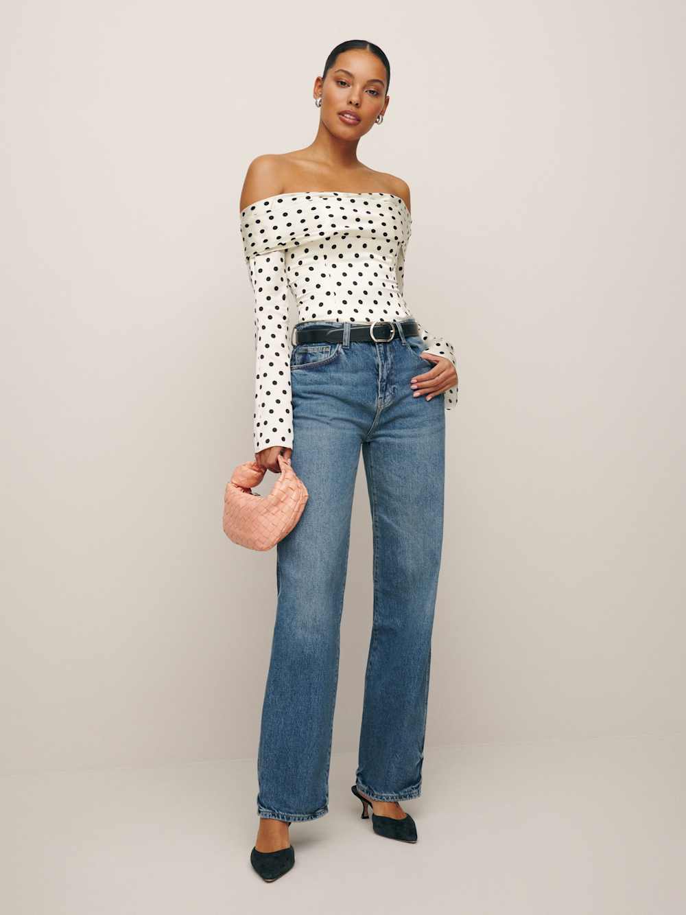 Reformation Niri Silk Top - Portofino