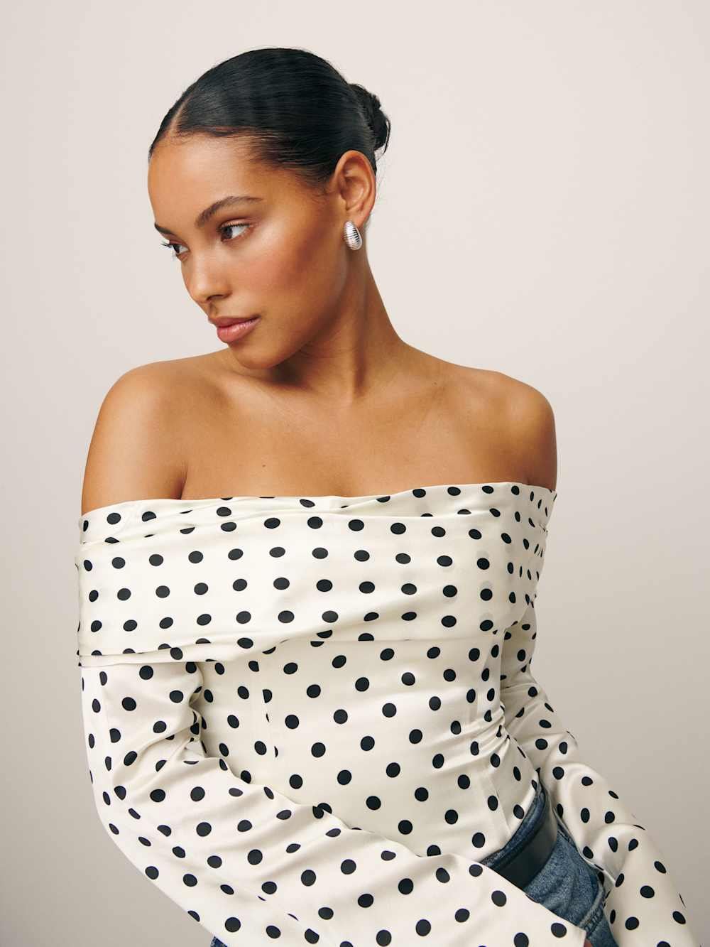 Reformation Niri Silk Top - Portofino