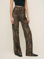 Reformation Petites Gale Satin Mid Rise Bias Pant - Leo