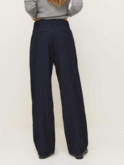 Reformation Alex Mid Rise Pant - Midnight Stripe