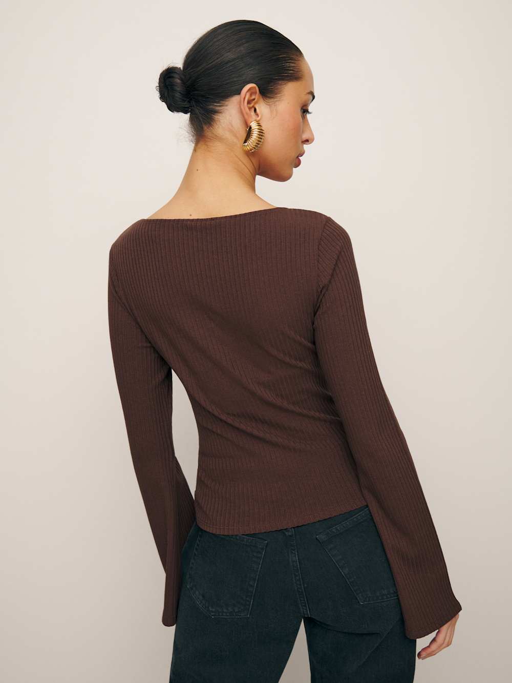 Reformation Miller Knit Top - Cafe