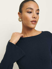 Reformation Miller Knit Top - Midnight