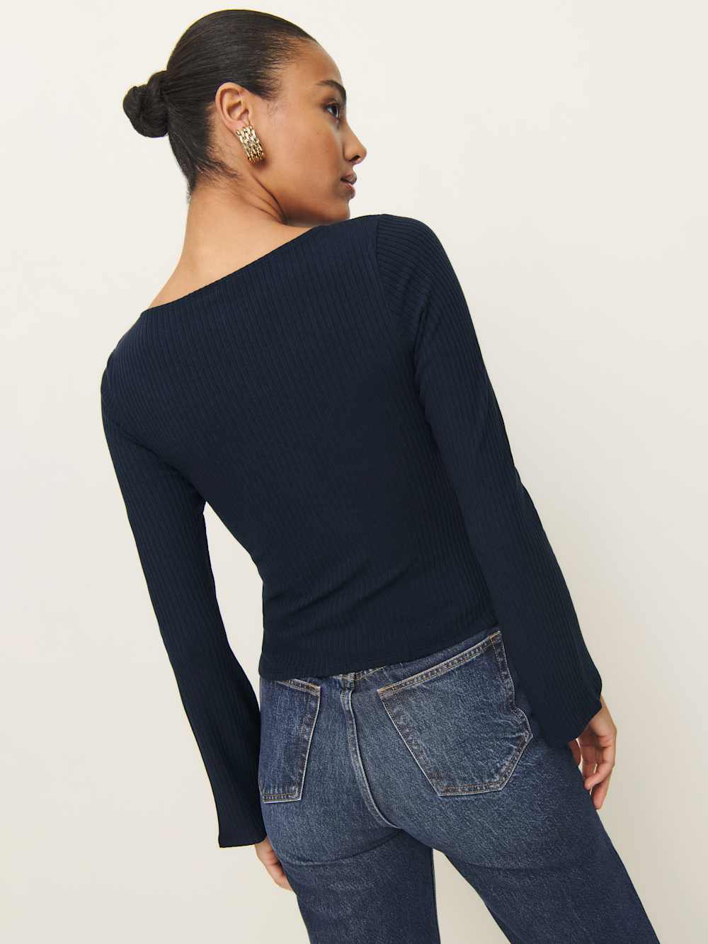 Reformation Miller Knit Top - Midnight
