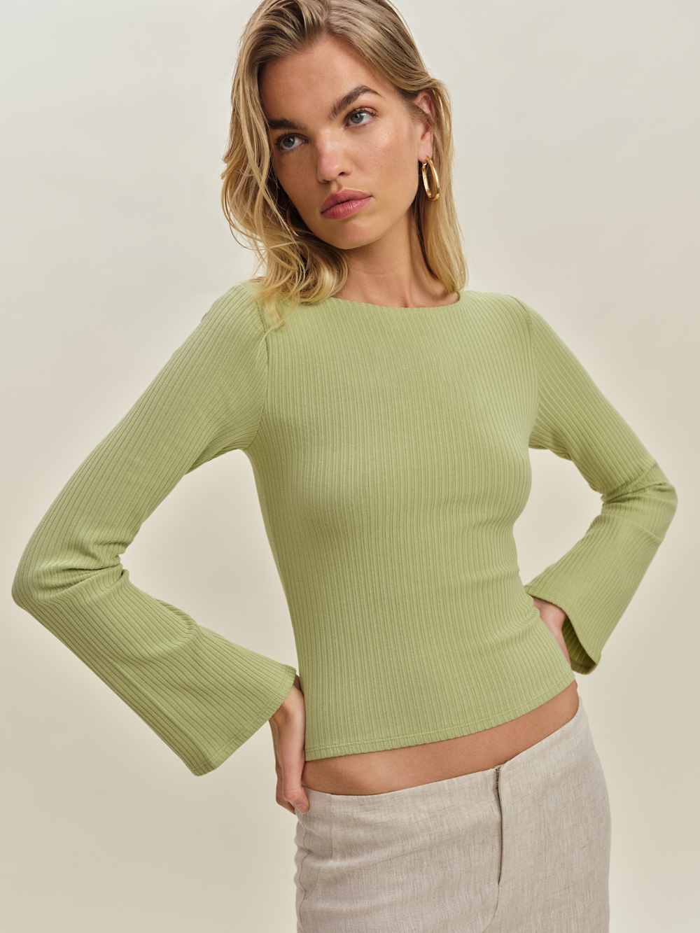 Reformation Miller Knit Top - Spearmint