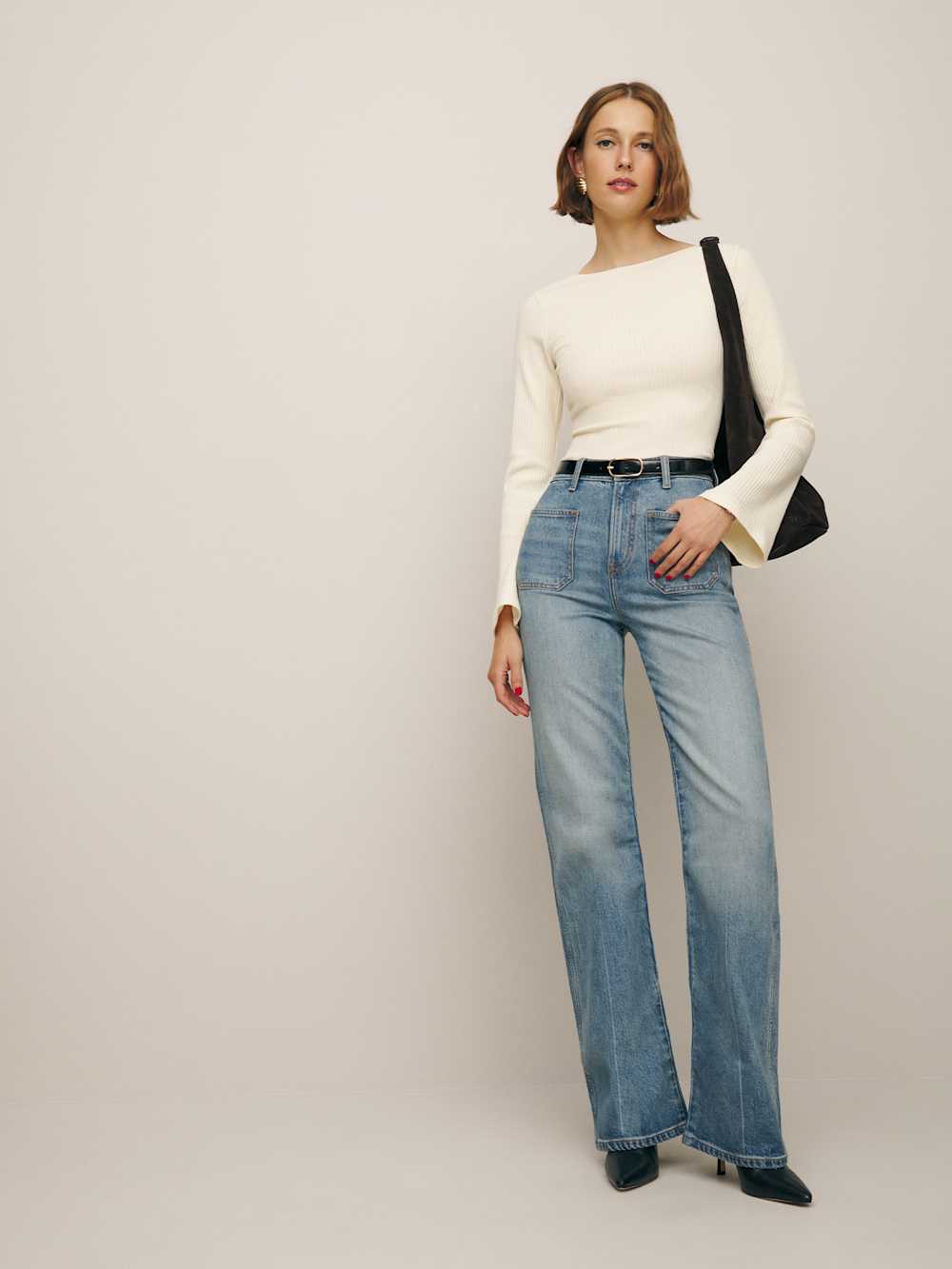 Reformation Miller Knit Top - Sugar