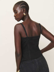 Reformation Coco Denim Bustier Top - Vana