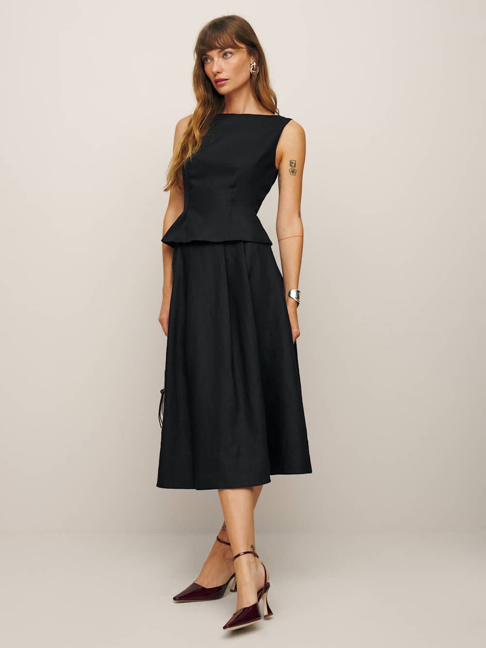 Reformation Moya Linen Two Piece - Black