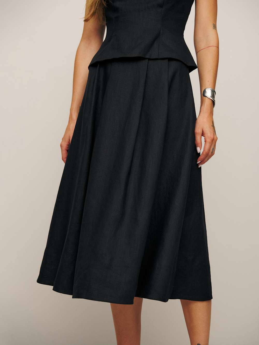 Reformation Moya Linen Two Piece - Black