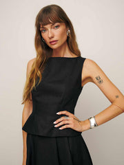 Reformation Moya Linen Two Piece - Black