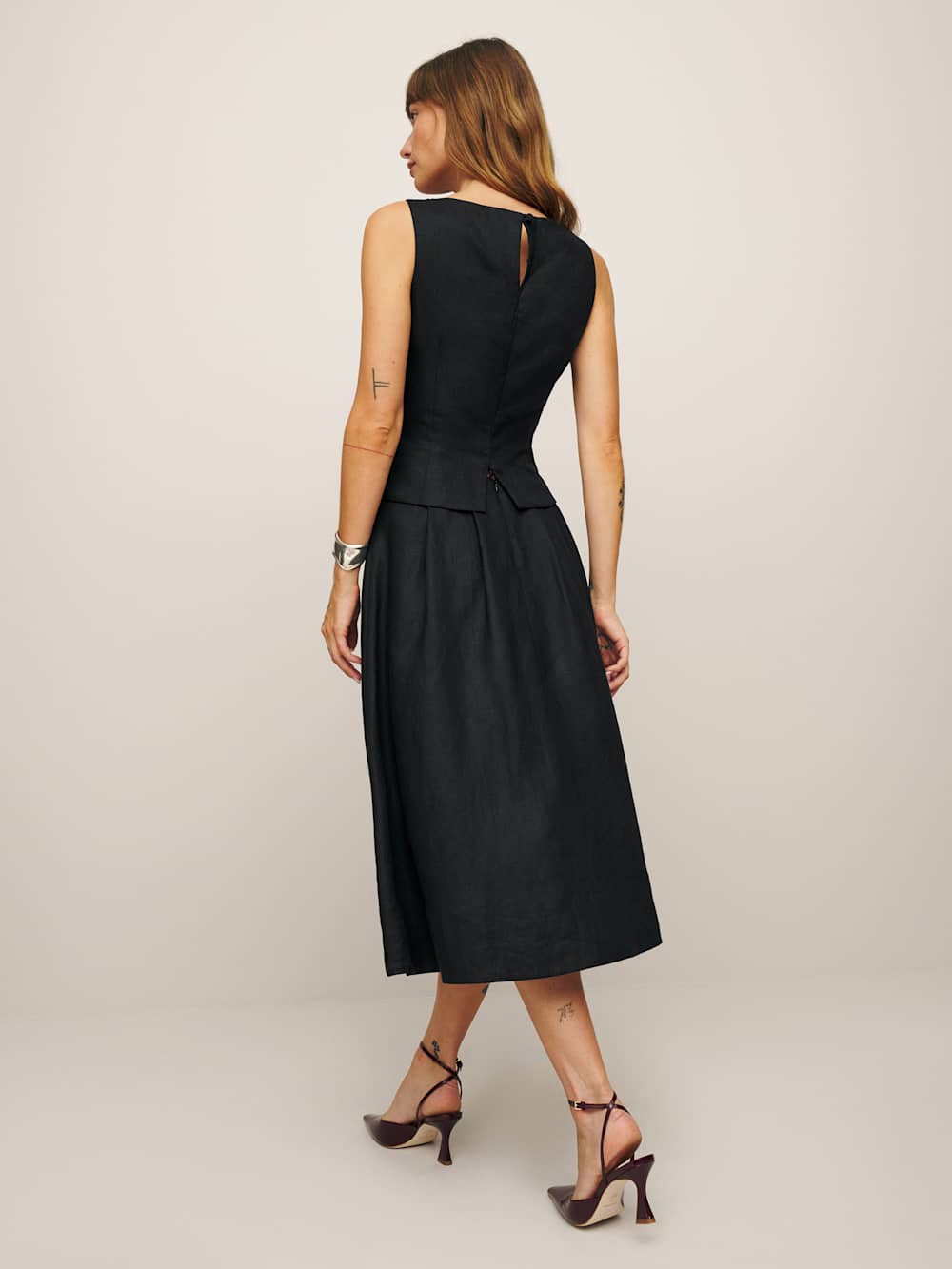Reformation Moya Linen Two Piece - Black