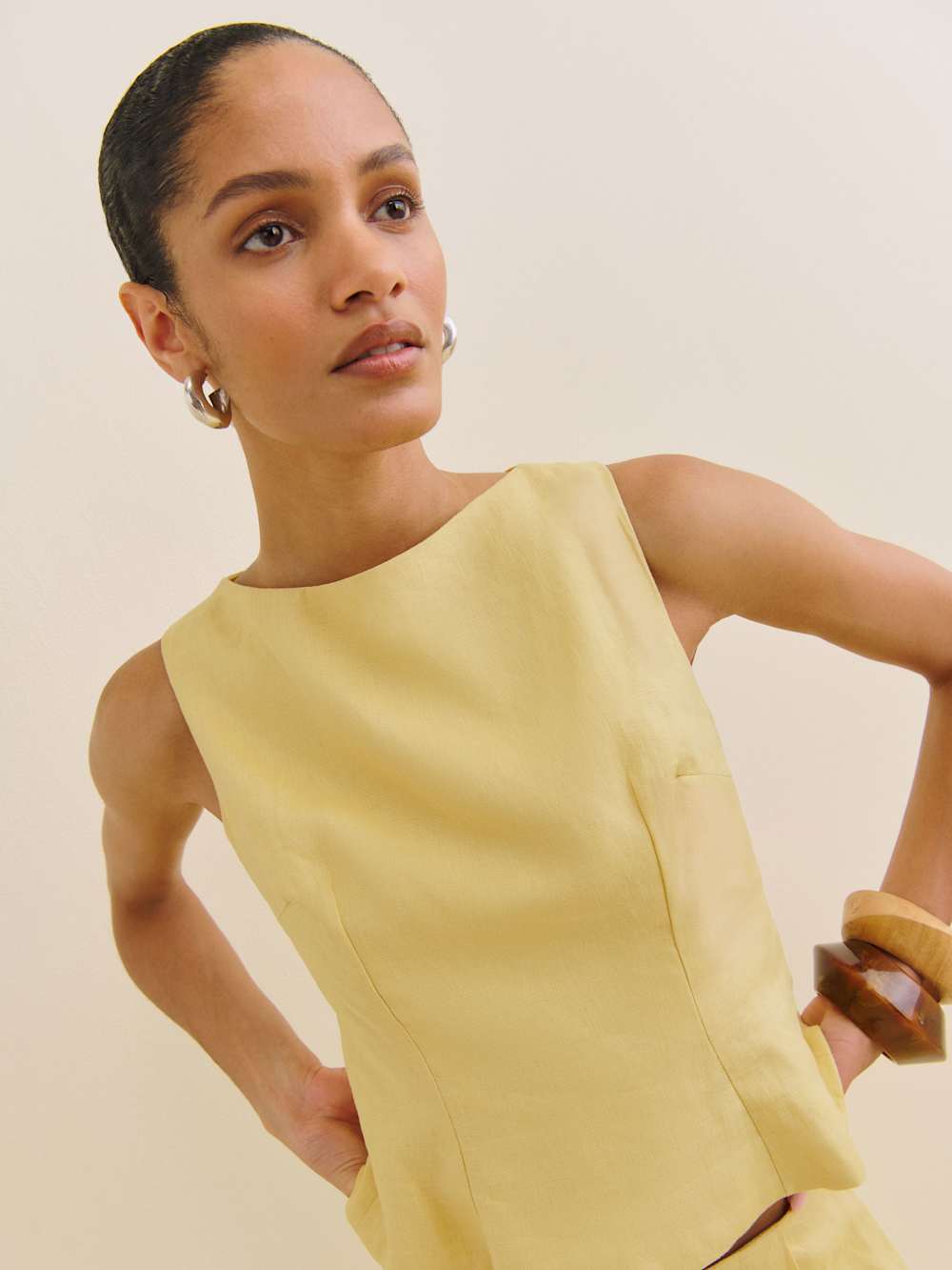 Reformation Moya Linen Two Piece - Sunshine