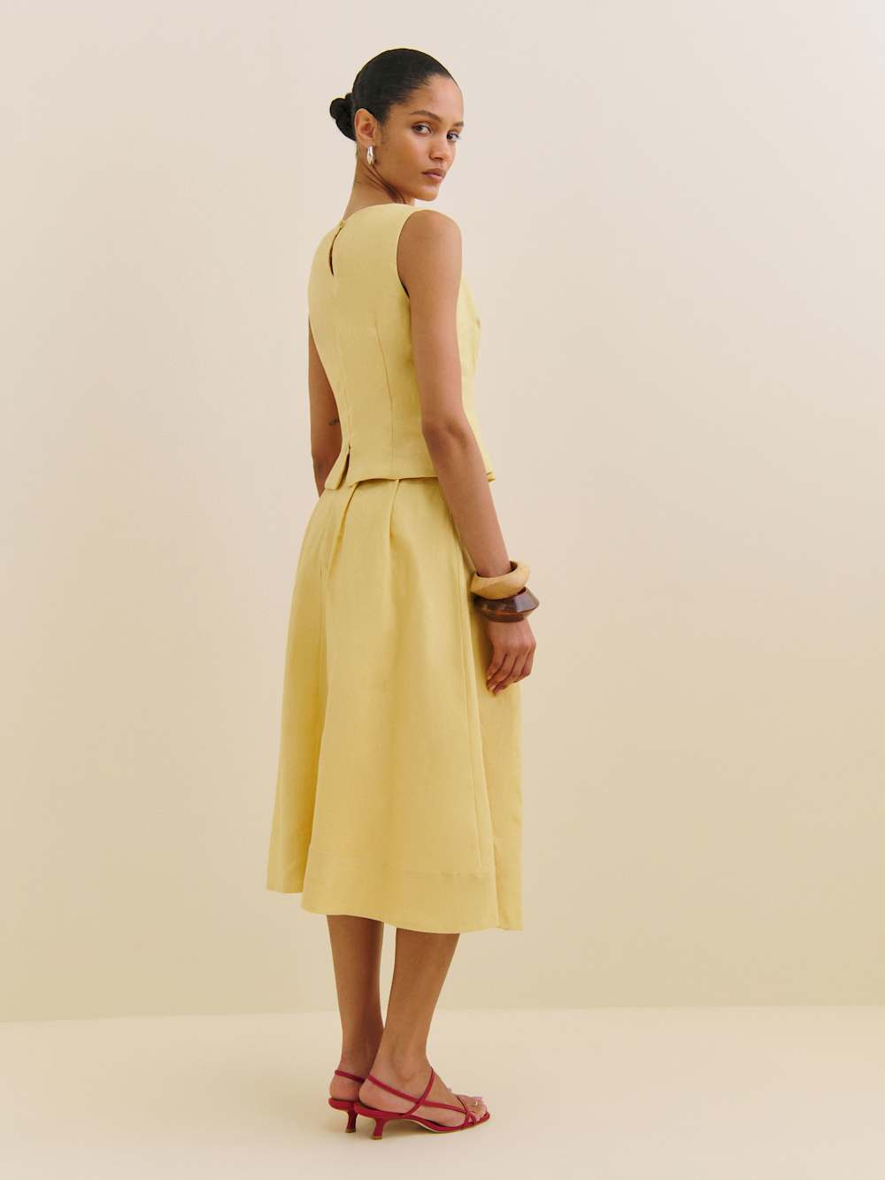 Reformation Moya Linen Two Piece - Sunshine
