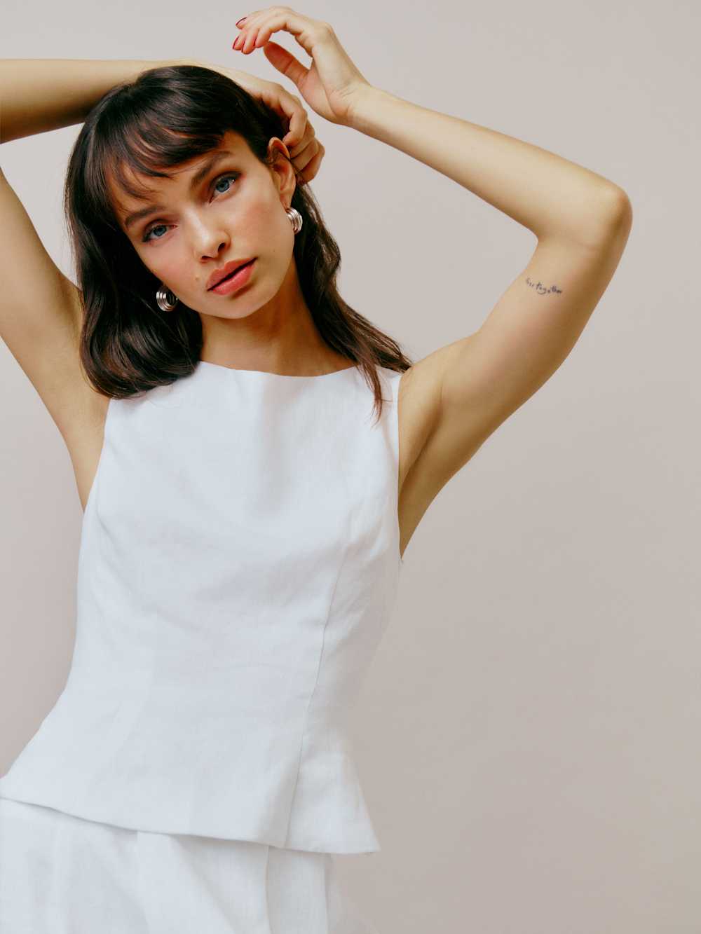 Reformation Moya Linen Two Piece - White