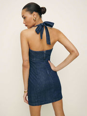 Reformation Isha Denim Mini Dress - Austin