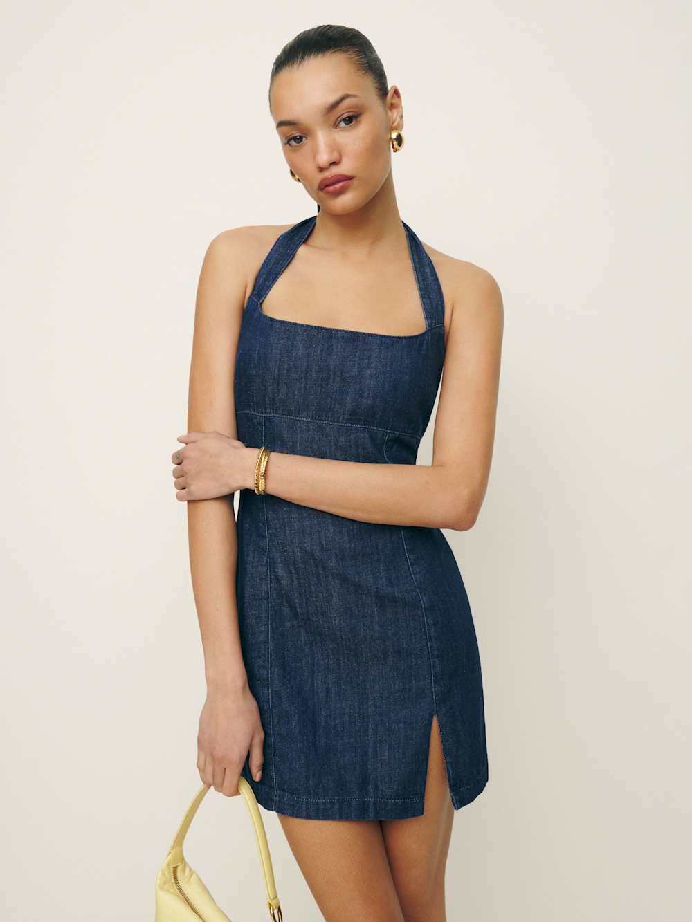 Reformation Isha Denim Mini Dress - Austin