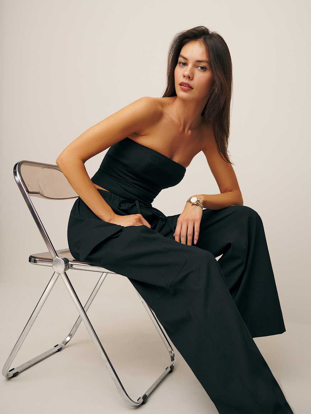Reformation Stella Two Piece - Black
