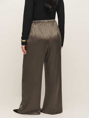 Reformation Olina Silk Pant Es - Morel