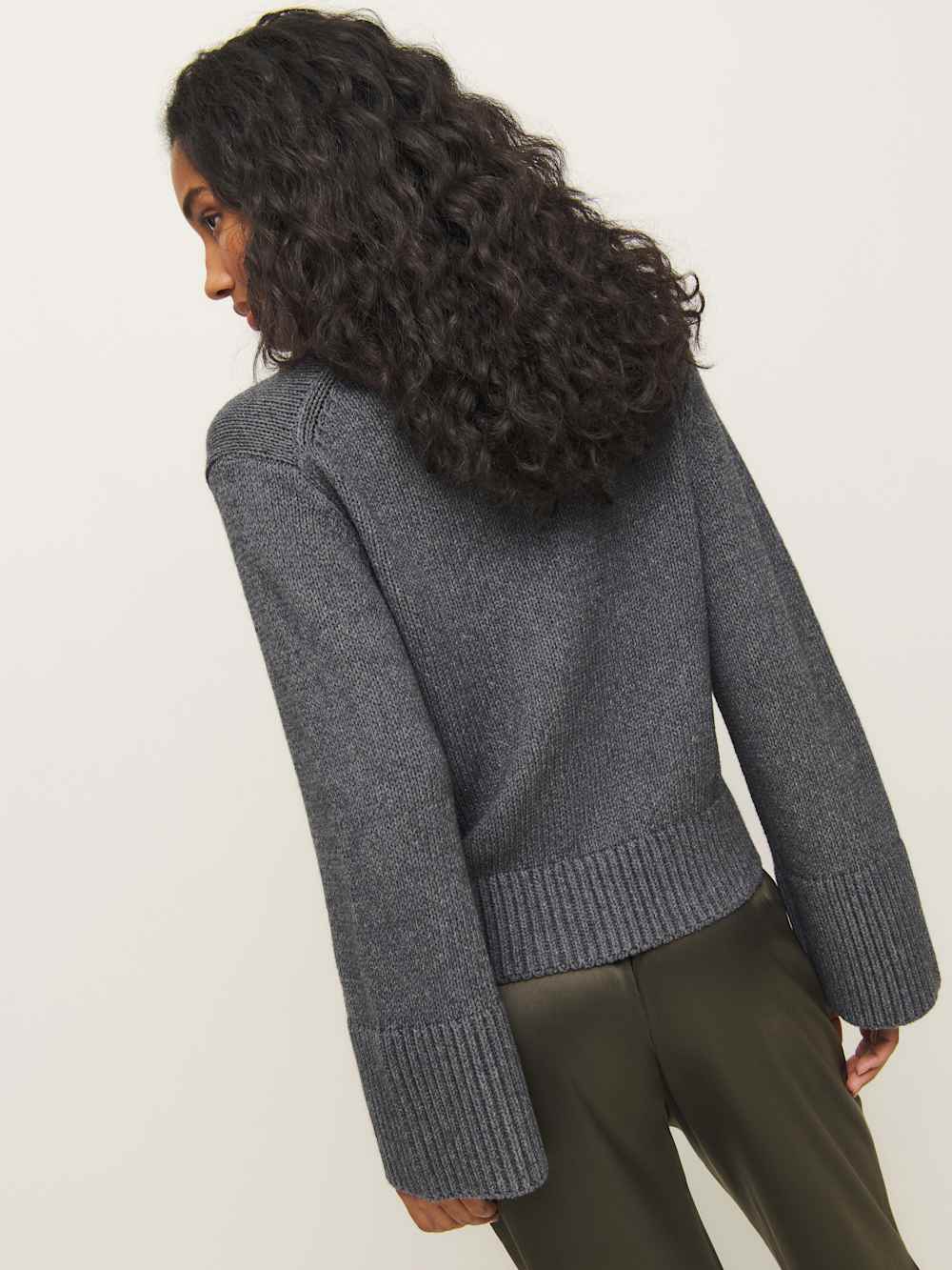 Reformation Nala Cotton Cashmere Cardigan - Thunder