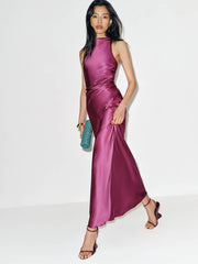Reformation Anaiis Silk Dress - Hibiscus Tea