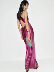 Reformation Anaiis Silk Dress - Hibiscus Tea