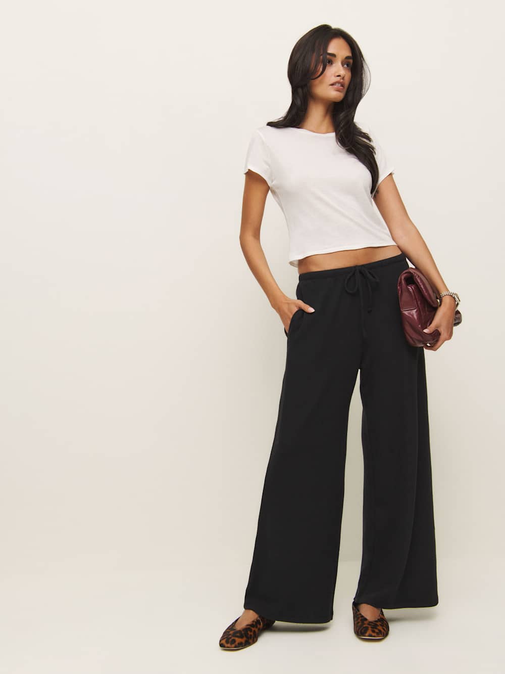 Reformation Olina Knit Pant - Black