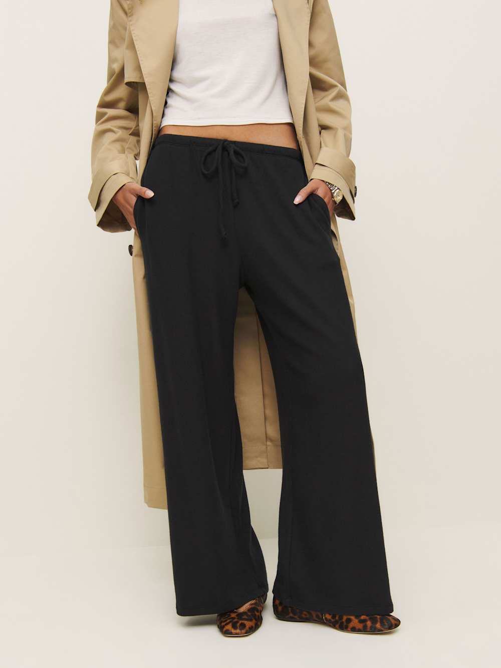 Reformation Olina Knit Pant - Black