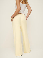 Reformation Olina Knit Pant - Custard