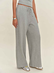 Reformation Olina Knit Pant - Heather Grey Waffle