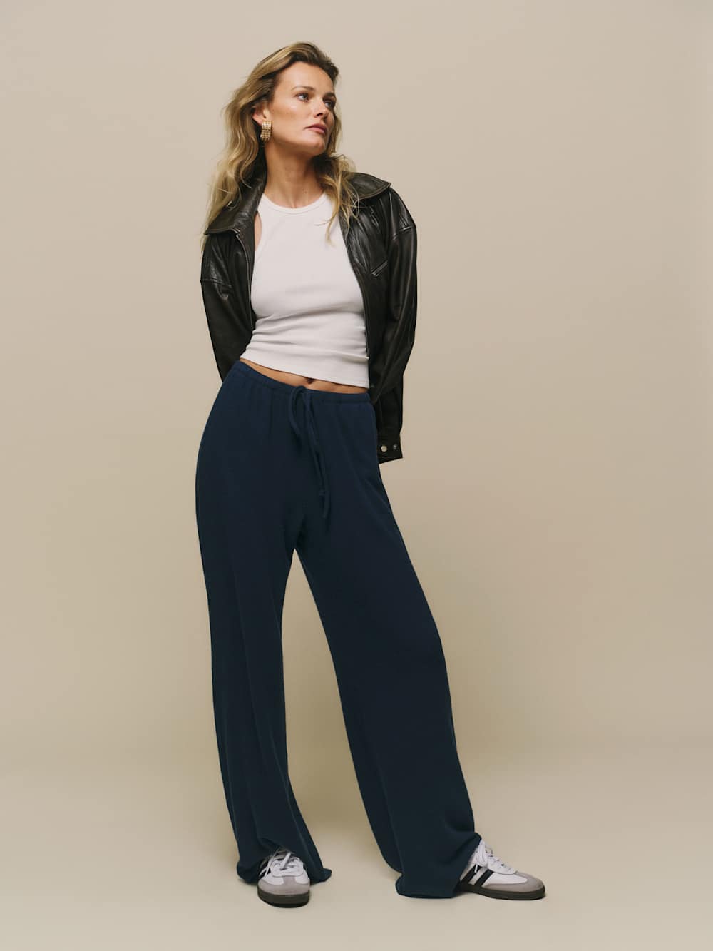 Reformation Olina Knit Pant - Midnight