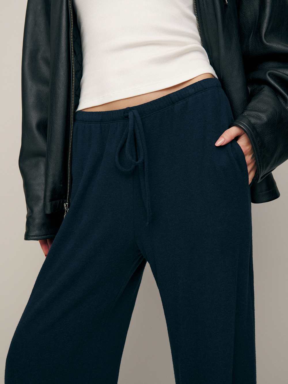 Reformation Olina Knit Pant - Midnight