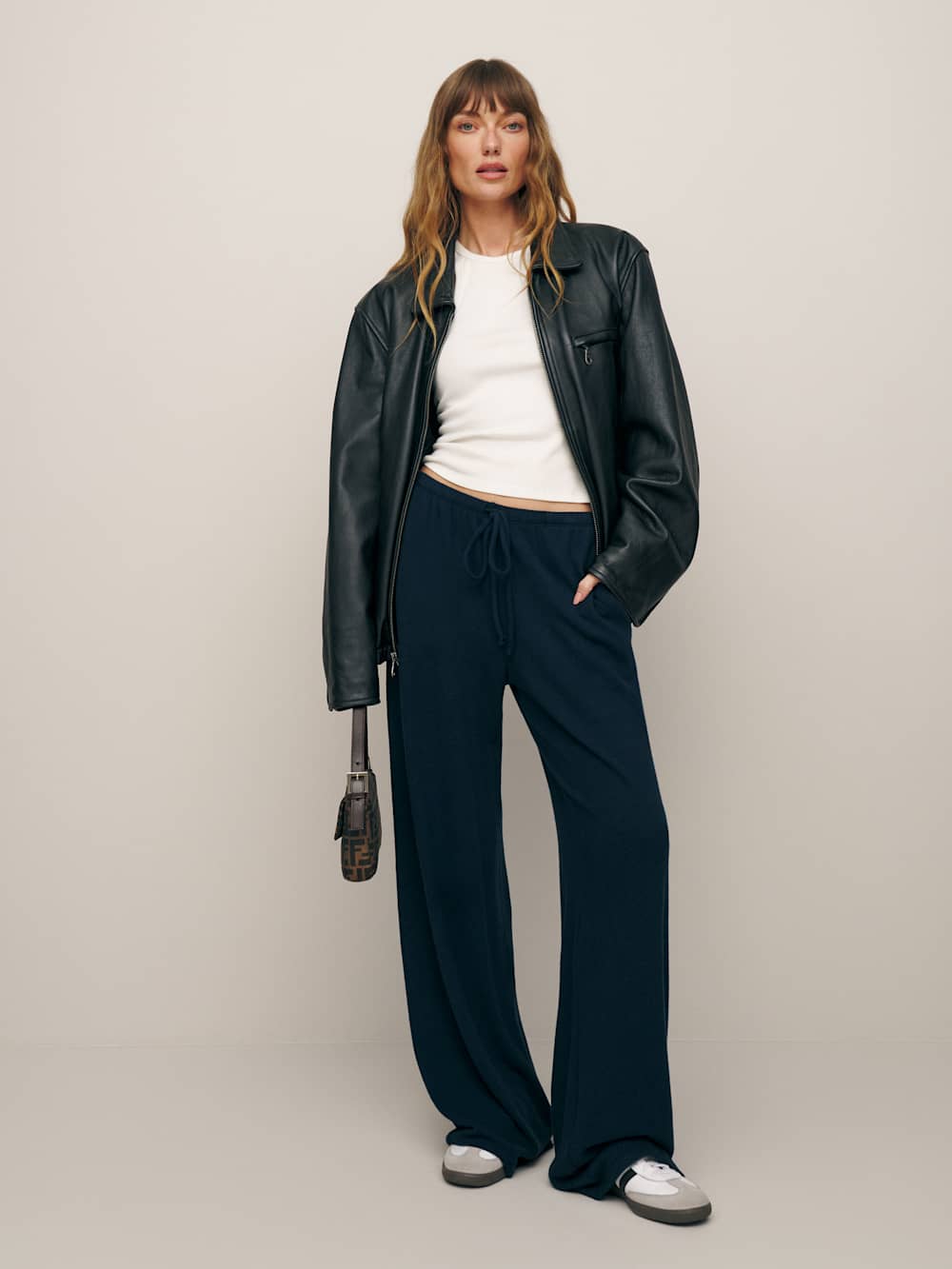 Reformation Olina Knit Pant - Midnight