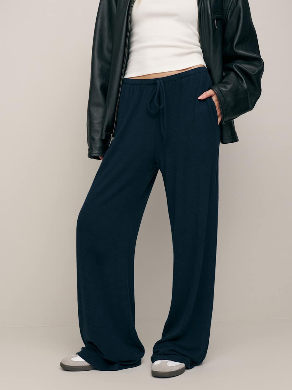 Reformation Olina Knit Pant - Midnight