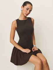 Reformation Defina Knit Dress - Mole