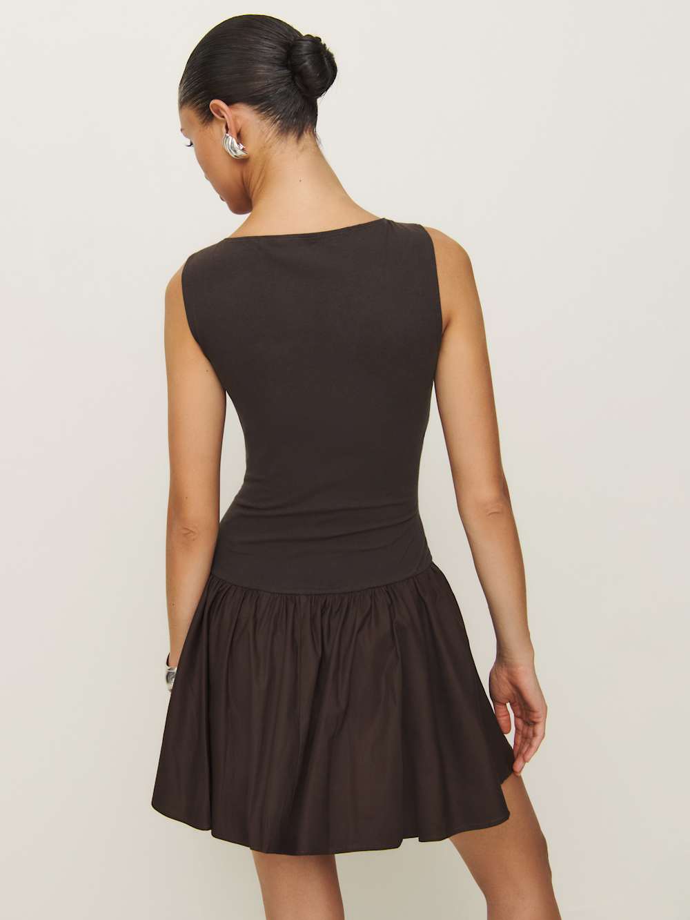 Reformation Defina Knit Dress - Mole