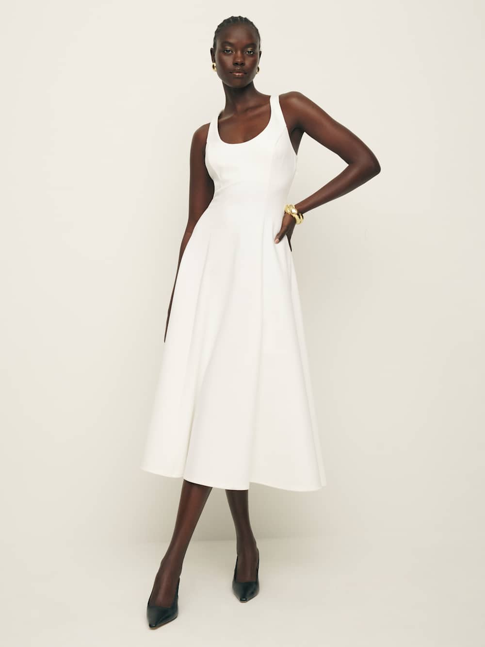 Reformation Mikol Knit Dress - White
