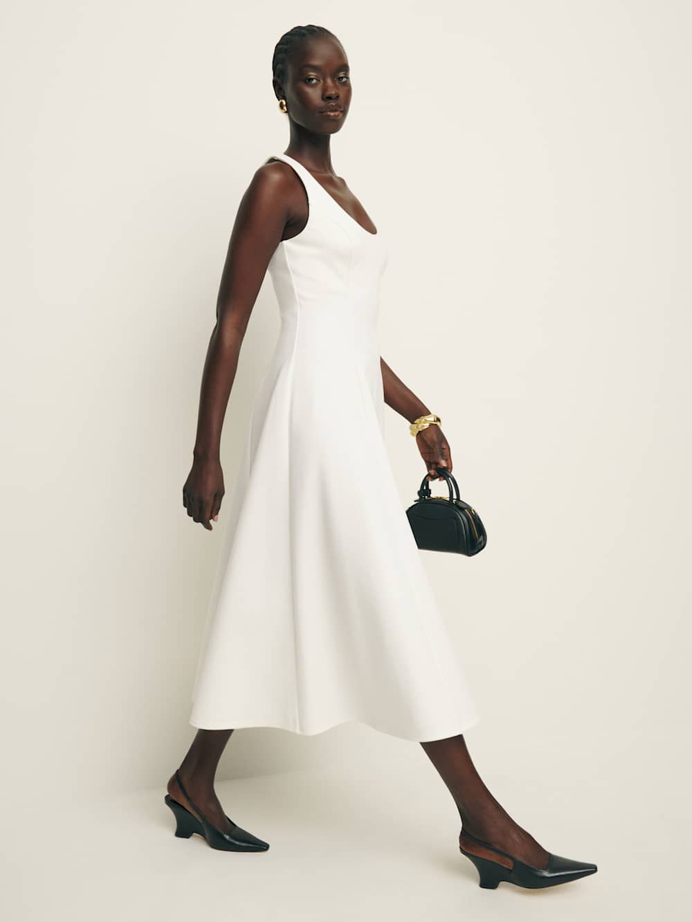 Reformation Mikol Knit Dress - White